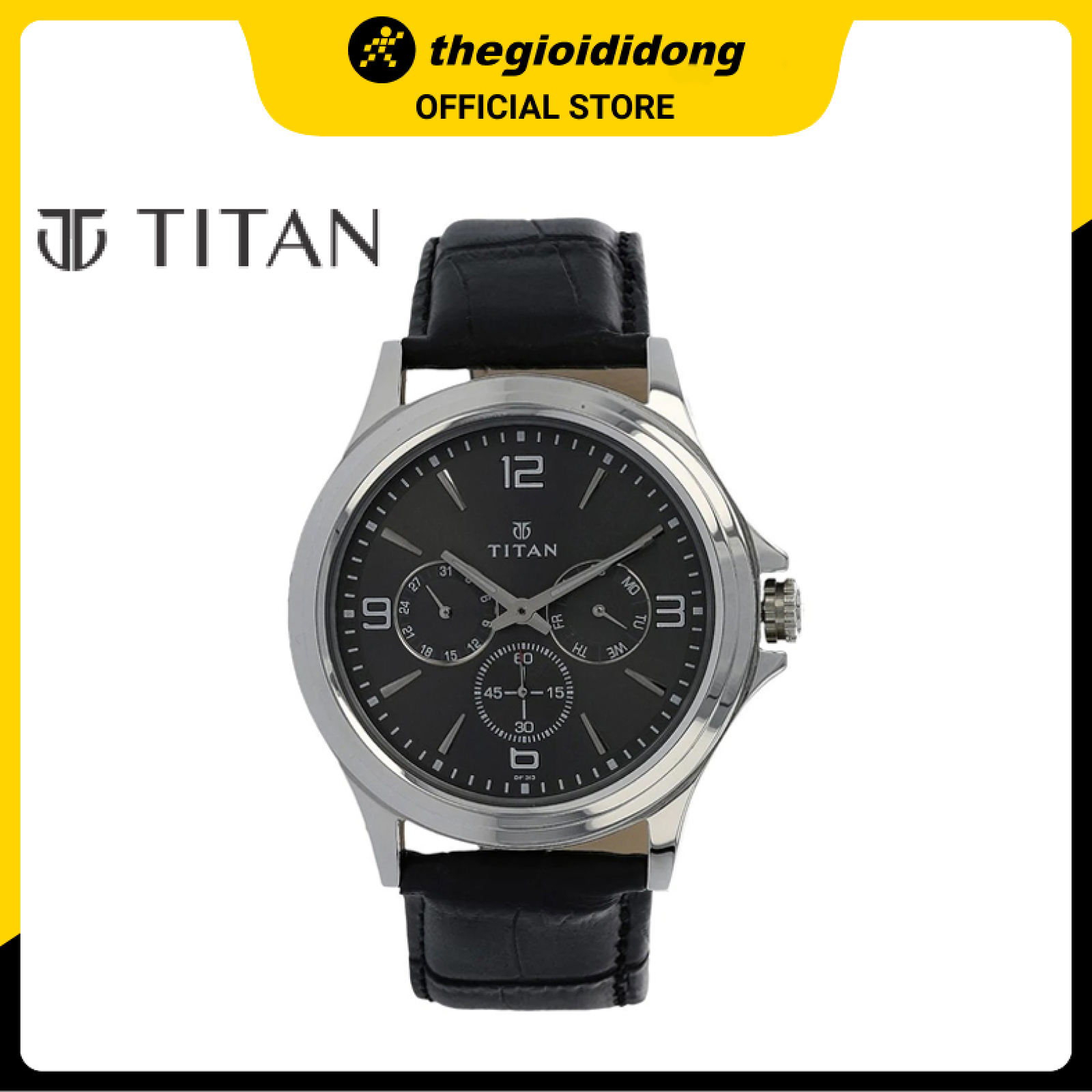 Đồng Hồ Nam Dây Da Titan 1698SL02 - Đen