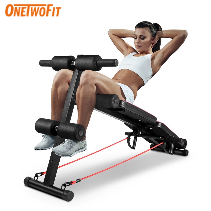 OneTwoFit Ghế tập bụng đa chức năng Ghế tập bụng Thiết bị tập thể dục tại nhà OT184