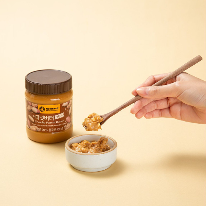 Bơ Đậu Phộng Hạt No Brand Hàn Quốc Hũ 340g