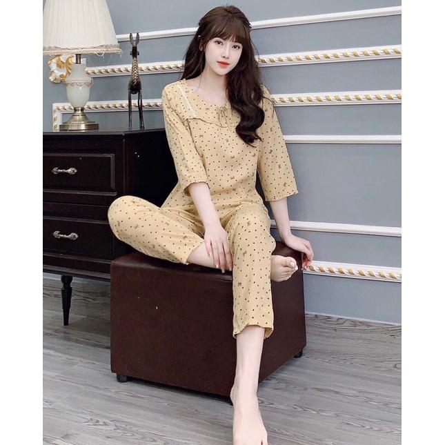 Đồ bộ mặc nhà, ảnh thật 100% 4 màu mới, chất lụa hàn