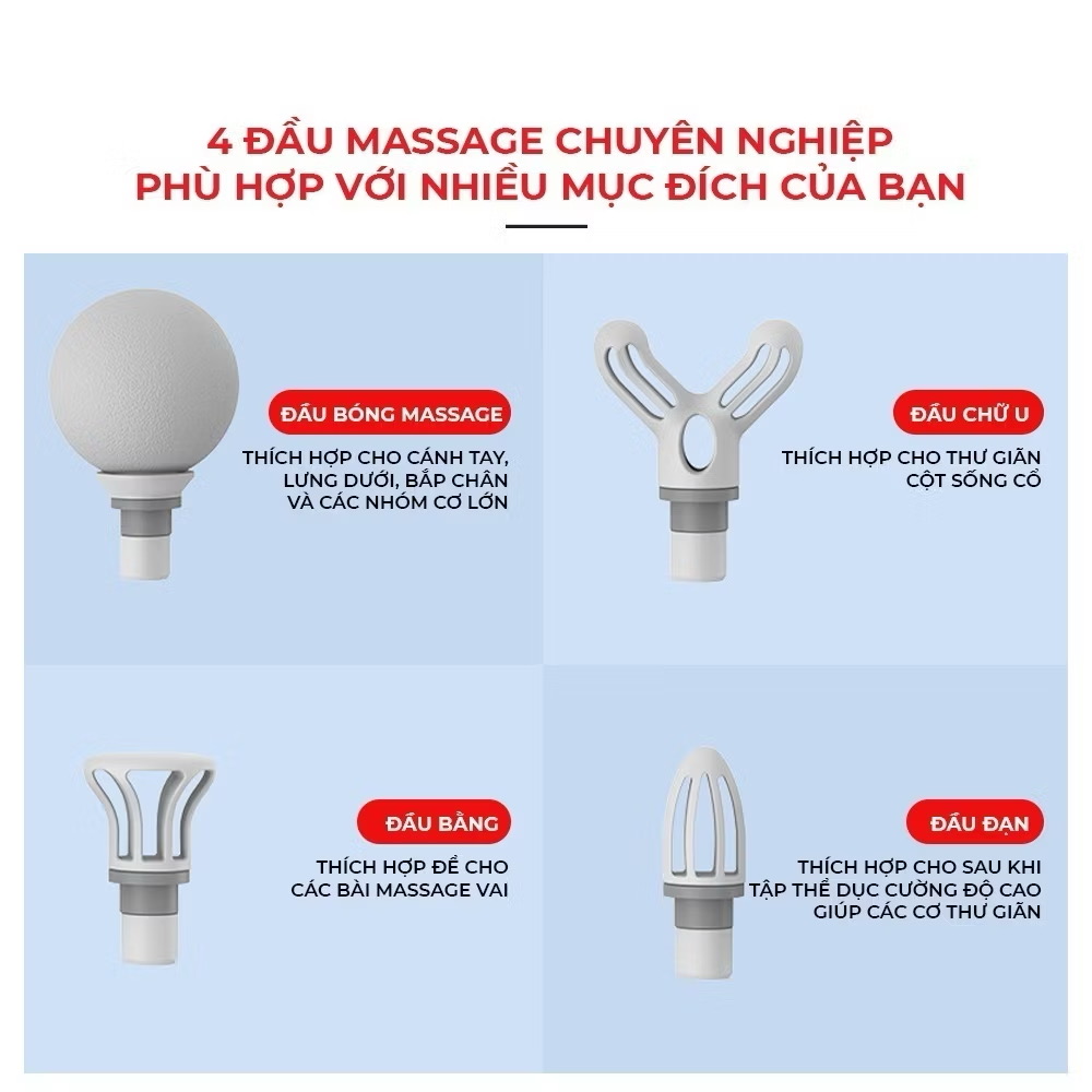 [LOẠI 1 PIN KHỎE] Máy massage cầm tay, máy massage cổ vai gáy 6 Cấp Độ Chuyên Sâu Đa Năng Bảo Hành 12 Tháng