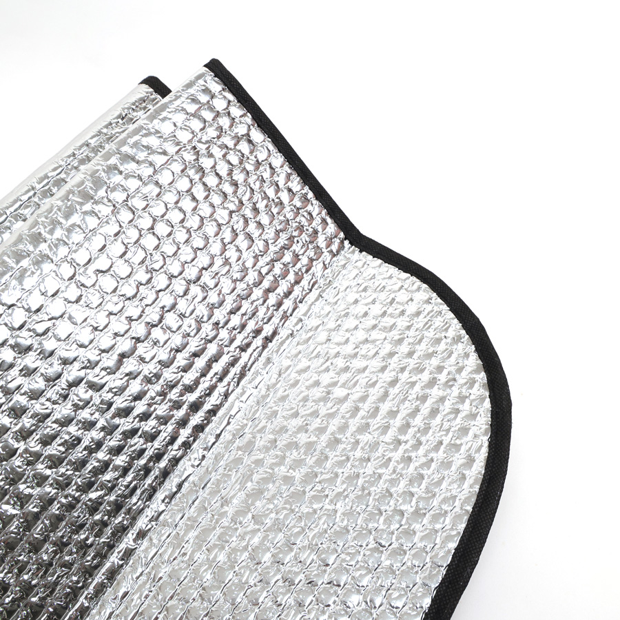 Tấm Che Nắng Ô Tô Xốp Cách Nhiệt Loại Dài Gấp Gọn Màu Lam Phủ Bạc Cho Kính Lái Và Kính Sau CIND CD-F001 (70x145cm) - Nhập Khẩu Chính Hãng