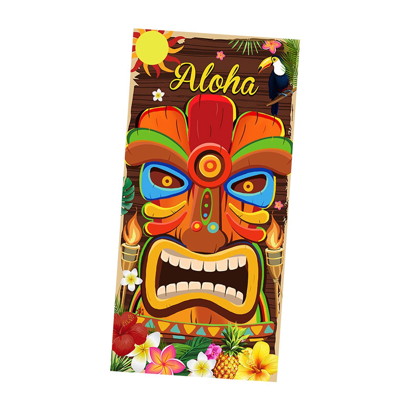 Aloha Party Backdrop Luau Party Decoration Carnival Reusable Background Door Porch Signs Summer Aloha Party Banner for Tropical Beach