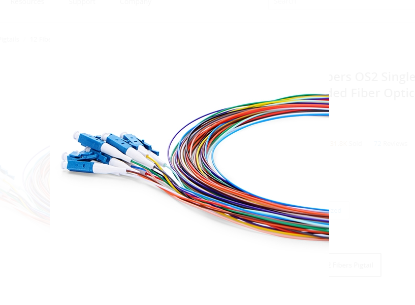 Dây nhảy quang LC UPC 12 Fibers OS2 Single Mode Unjacketed Color - Bunch - Xmethod Network - Hàng chính hãng