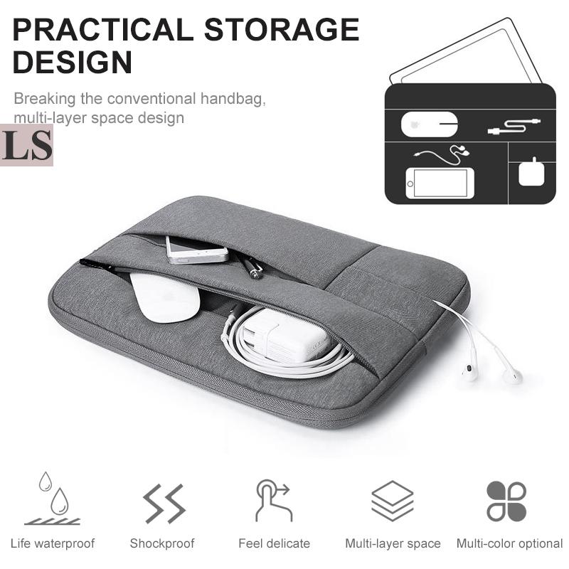 Nam-Nữ Túi Đựng Laptop 13 14 15 15.6 Chống Nước Xách Tay Ốp Lưng Máy Tính Túi Xách Cho Macbook Air Pro Xiaomi Huawei samsung Cặp
