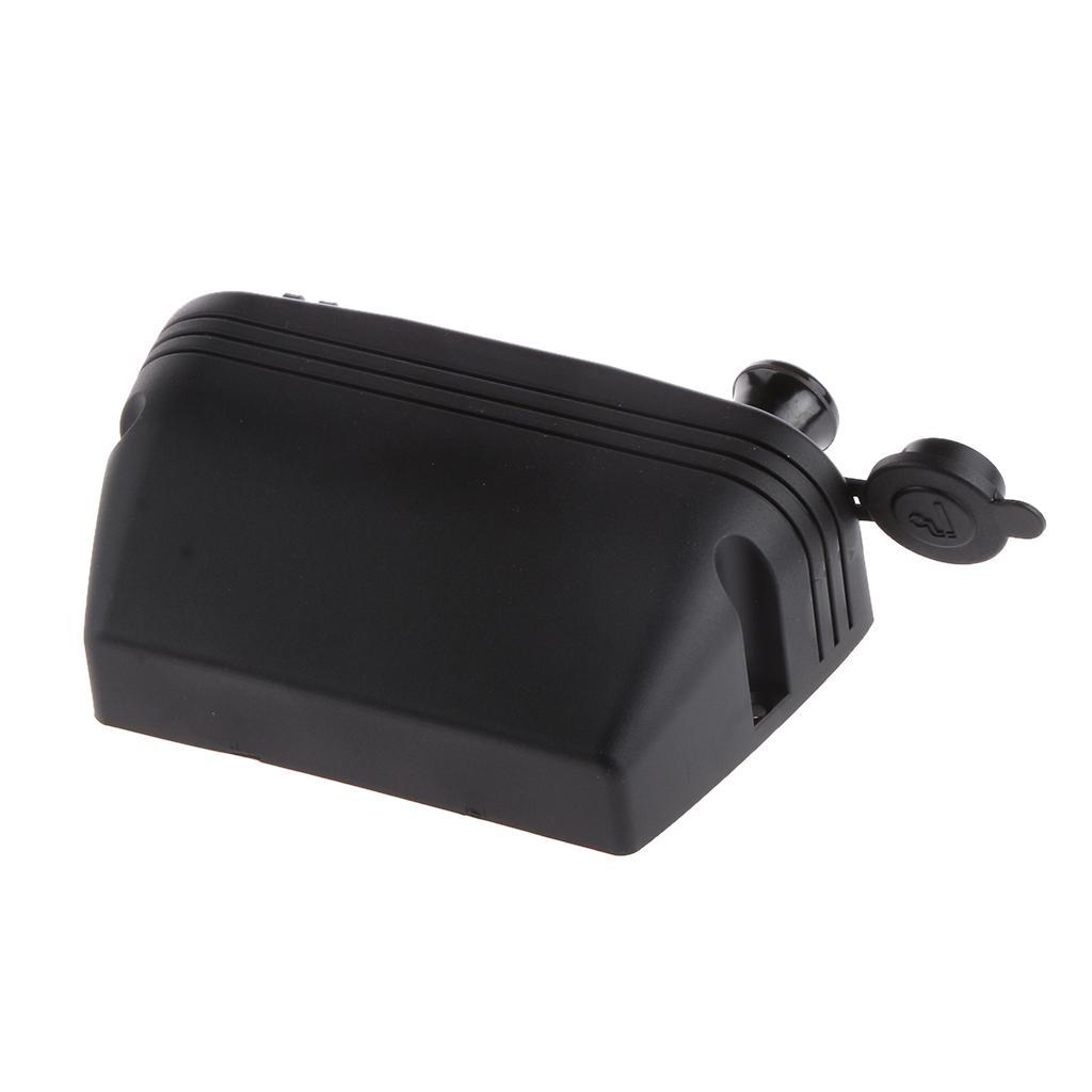 Dual USB Car Charger Socket + Cigarette Lighter + Red LED Digital Voltmeter