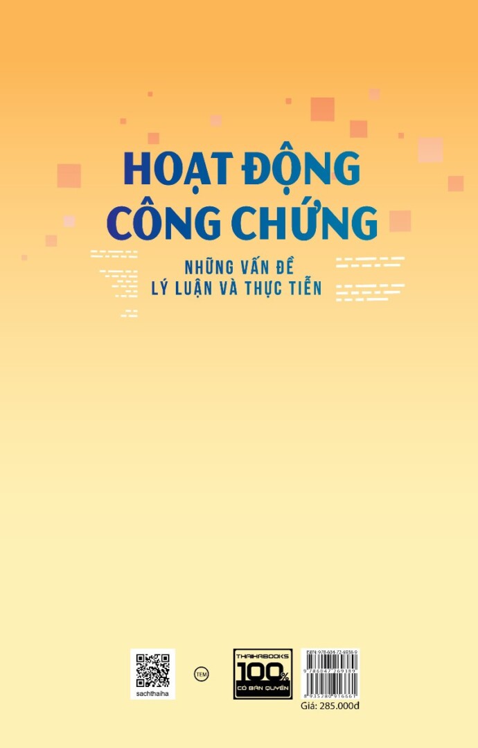 HOẠT ĐỘNG CÔNG CHỨNG - Những Vấn Đề Lý Luận Và Thực Tiễn - TS.CCV. Ninh Thị Hiền (sách chuyên khảo, bìa mềm)