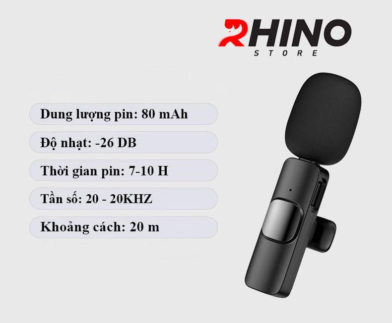 Mic thu âm không dây cài áo M101 - hàng chính hãng