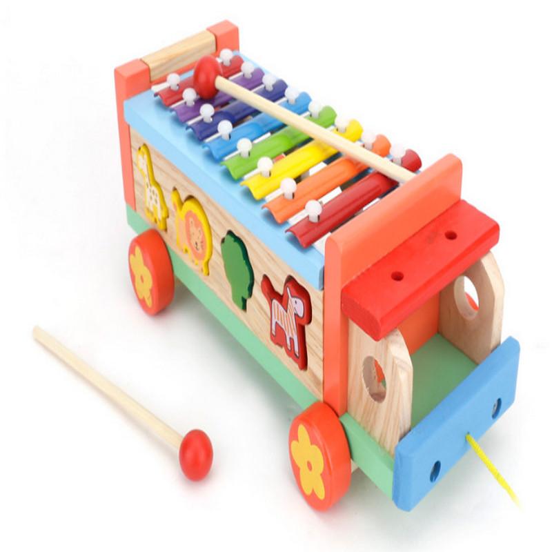 Đồ chơi gỗ cao cấp - Xe nhạc thả hình