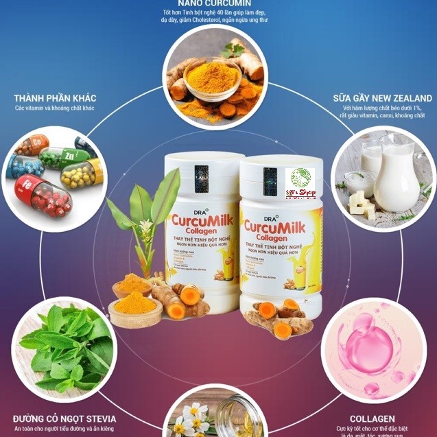 SỮA NGHỆ DRA CURCUMILK COLLAGEN - TĂNG SỨC ĐỀ KHÁNG - ĐẸP DA - ĐẸP DÁNG VÀ ĐẶC BIỆT NGƯỜI TIỂU ĐƯỜNG CÓ THỂ SỬ DỤNG