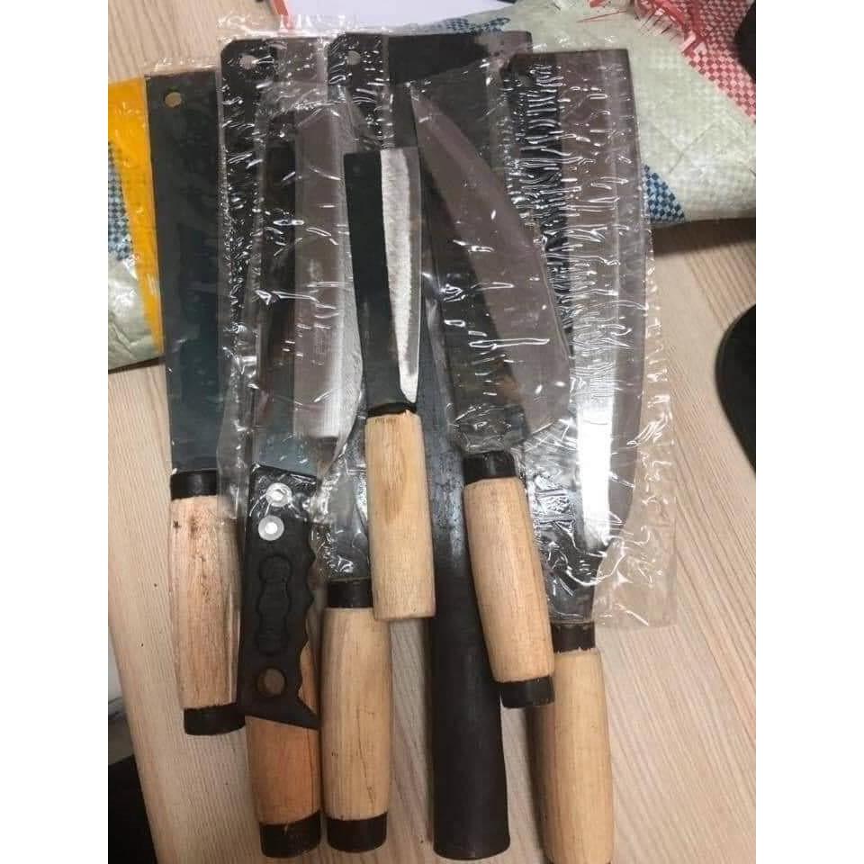 Bộ Dao 8 Món đầy Đủ các loại các loại chất liệu THÉP dùng Cho Nhà Bếp