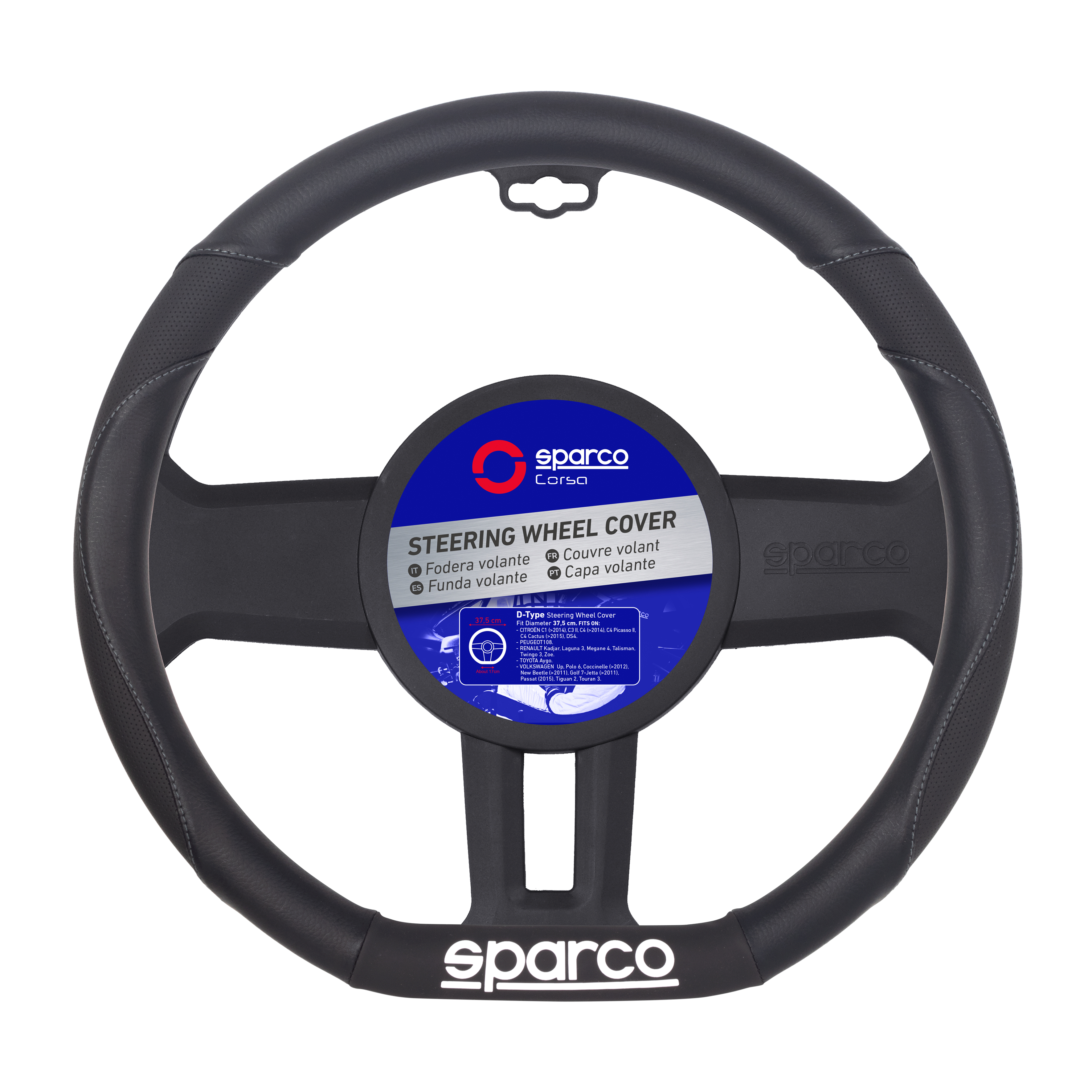 Bọc vô lăng Sparco D-cut cho Kia Seltos SPS116