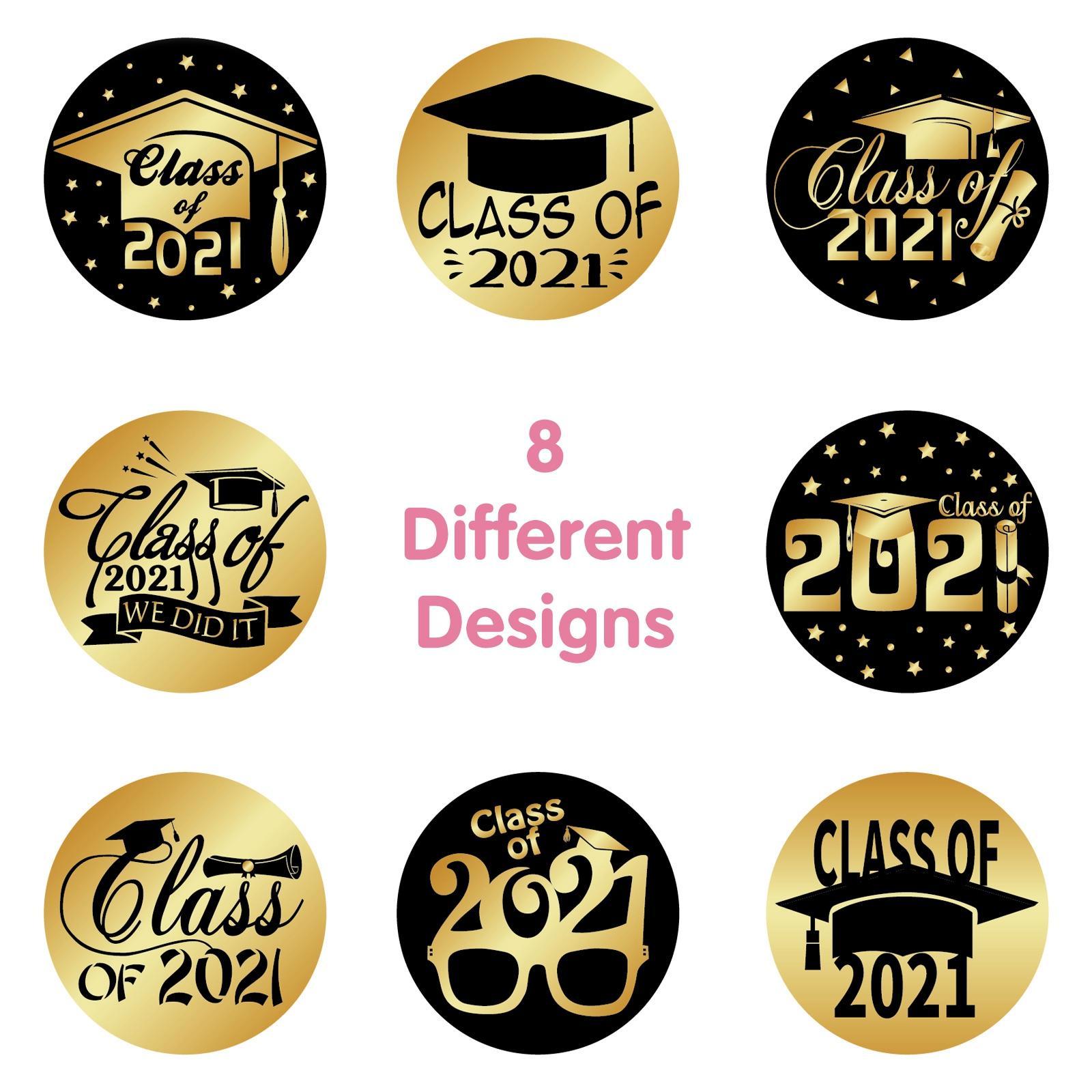 500 Pieces Graduation Sticker DIY Gift Wrap Packaging Stickers Roll Tape Gift Tag Sticker Sticky Label Baking Package Party Label