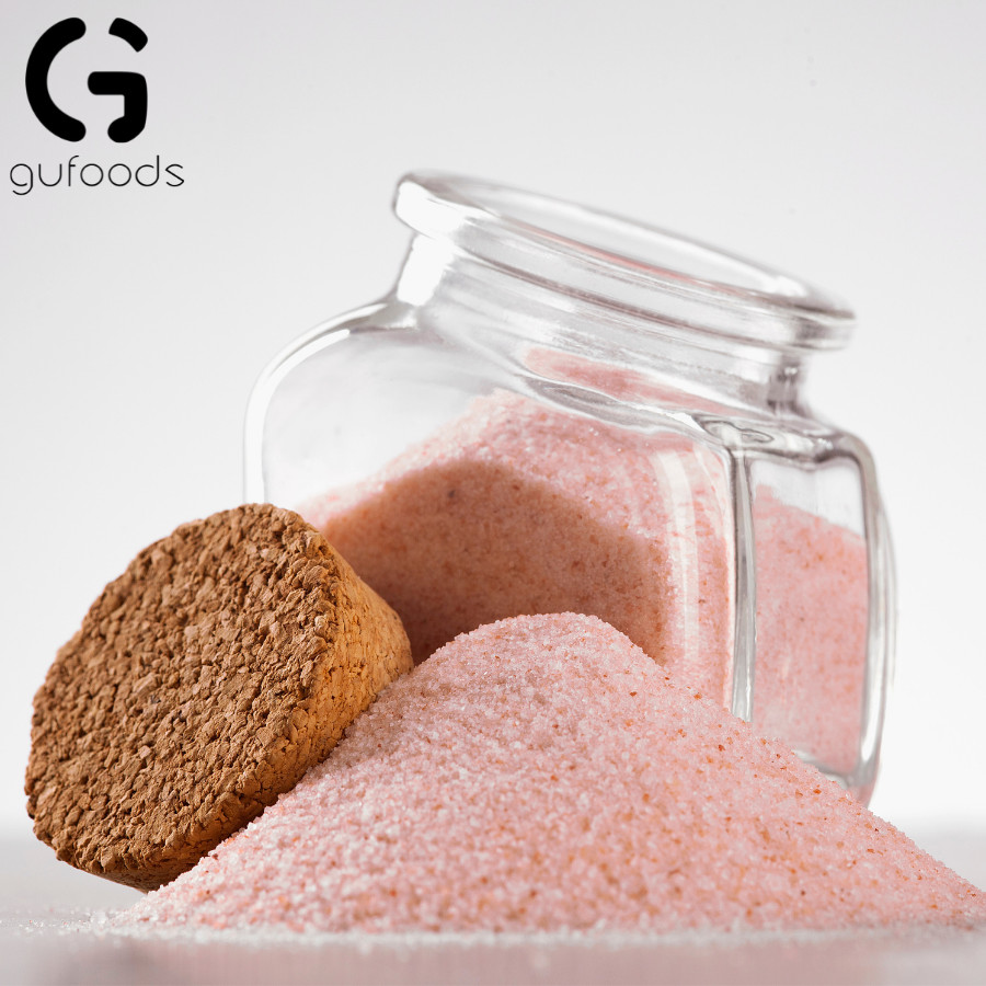 Muối hồng Himalaya GUfoods (dạng hạt mịn) - Tự nhiên, Giàu khoáng chất vi lượng, Không phụ gia, Không tinh chế