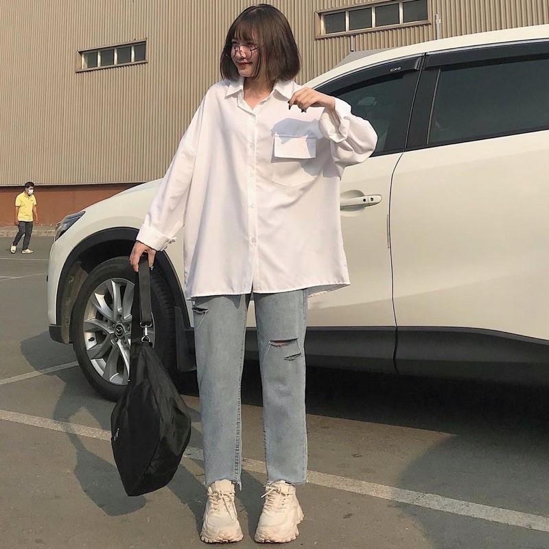 Quần baggy jean rách 17.3 3 line, kèm video tự quay
