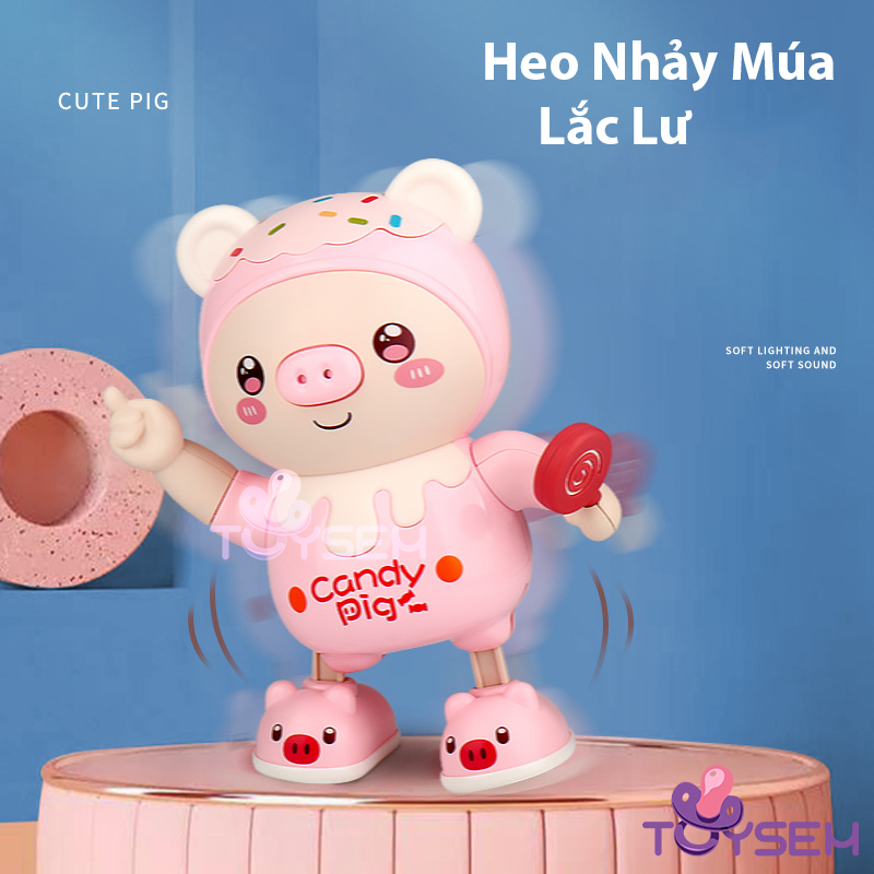 Heo nhảy múa có đèn và biết hát vui nhộn - Chú heo tinh nghịch - Đồ chơi heo biết đi - Đồ chơi trẻ em - Quà tặng sinh nhật cho bé