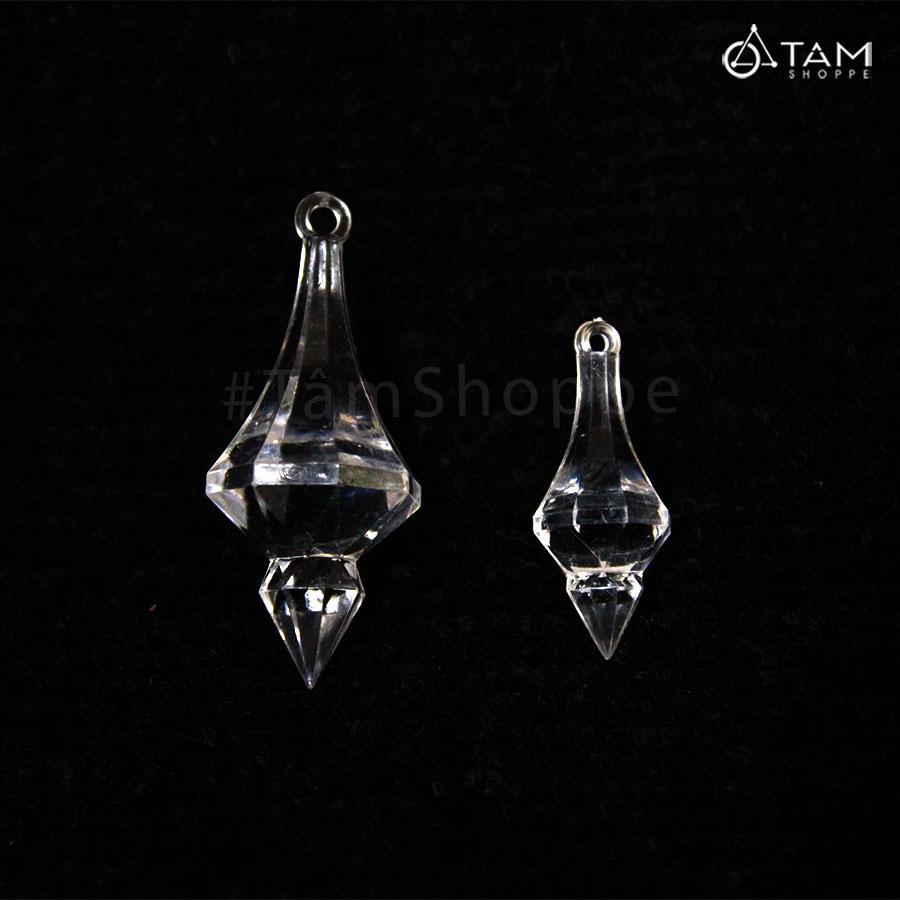Phụ kiện trong suốt trang trí noel thạch nhũ kim cương X-PKTCT-68