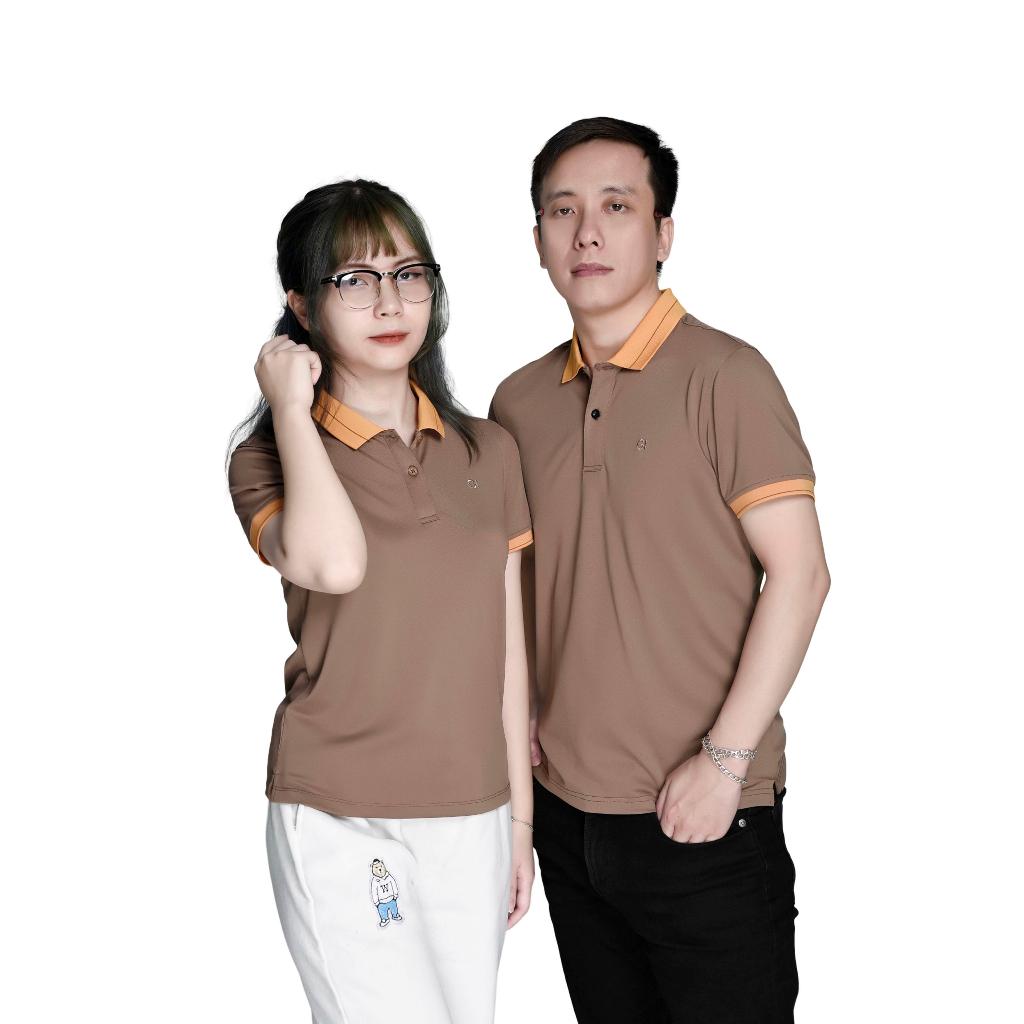 Áo polo cặp đôi nam nữ local brand thể thao tay ngắn cổ bẻ basic, áo cặp bạn thân cá sấu poly GIFASHION logo thêu