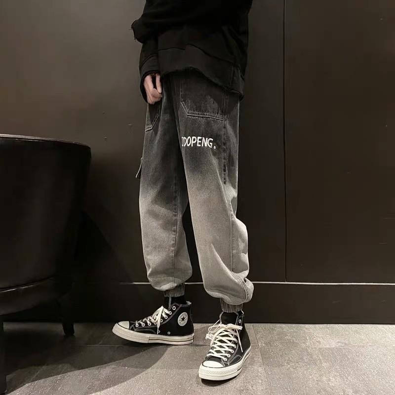 Quần jeans loang màu ombre nam