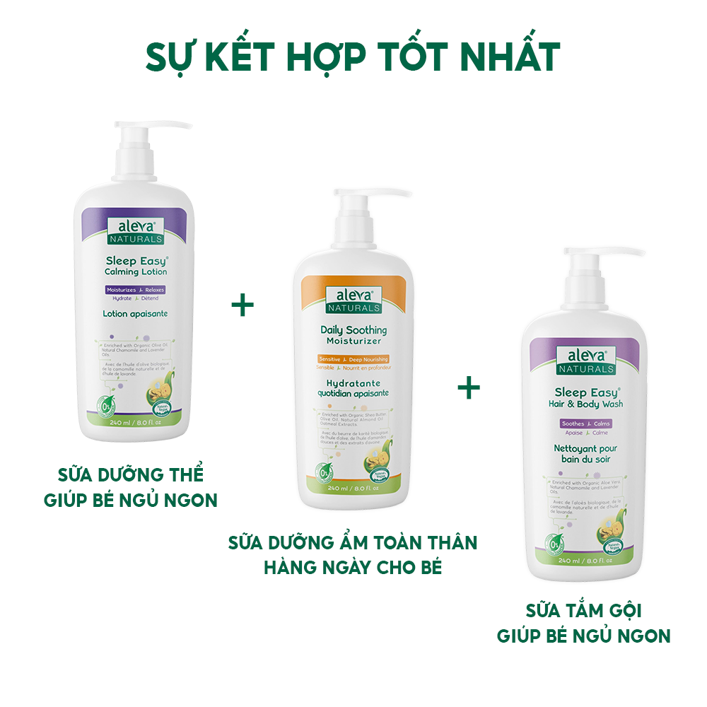 Sữa tắm tạo bọt dưỡng ẩm và làm mềm da cho bé hương berry Aleva Naturals (chai 240ml)