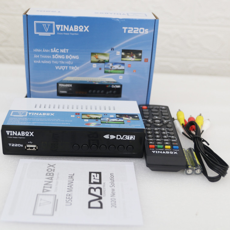 ĐẦU KTS DVB T2 VINABOX T220S THẾ HỆ MỚI 2020 – XEM TRUYỀN HÌNH MIỄN PHÍ- HÀNG CHÍNH HÃNG