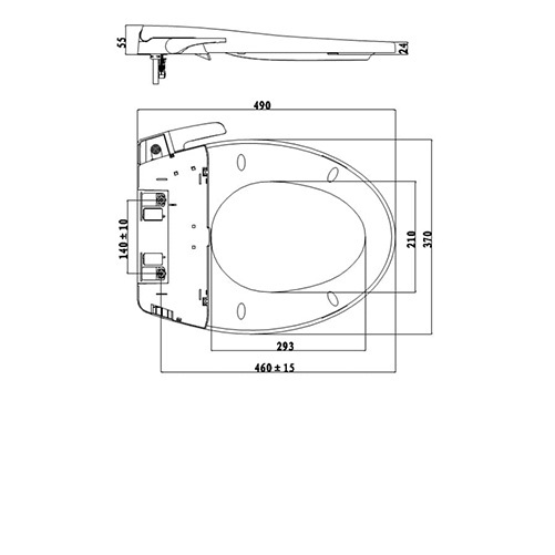 Nắp rửa cơ vệ sinh American Standard- CSCFA650 Slim 3 dùng cho bồn cầu 