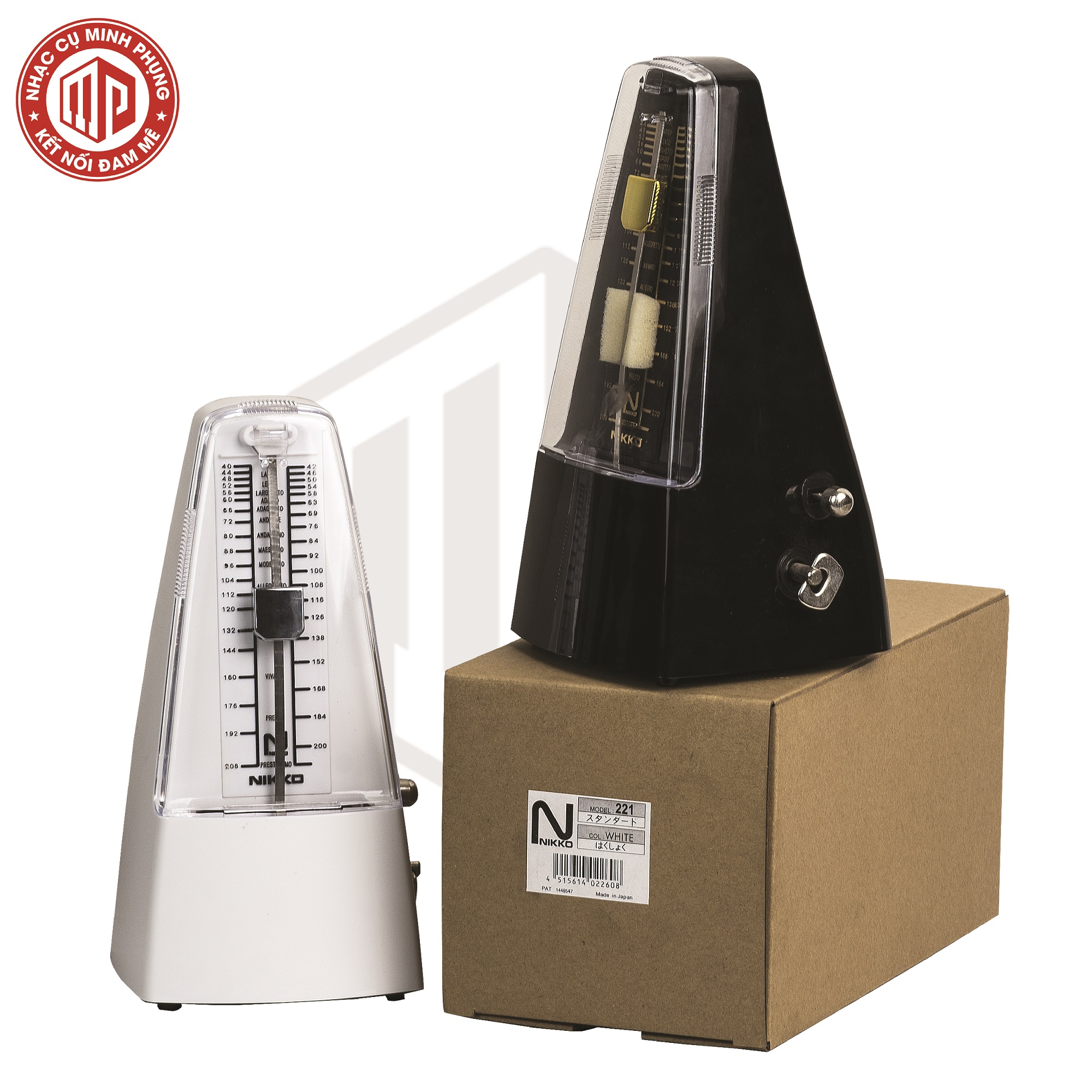 Máy đếm nhịp cao cấp Metronome Nikko - Màu trắng - Hàng chính hãng