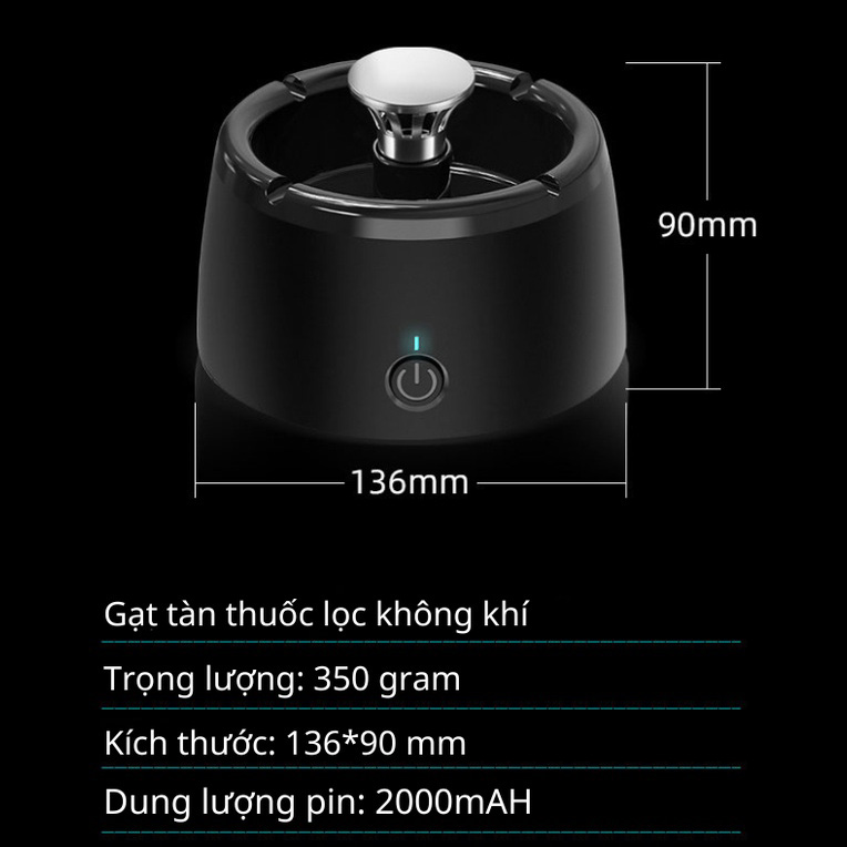 Gạt Tàn -Điện Tử Lọc Không Khí thông minh - K1564