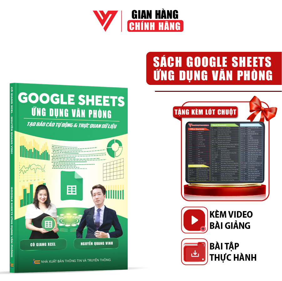 Sách Google Sheets Ứng Dụng Văn Phòng Tạo Báo Cáo Tự Động Và Trực Quan Hóa Dữ Liệu Có Kèm Video Khoá Học