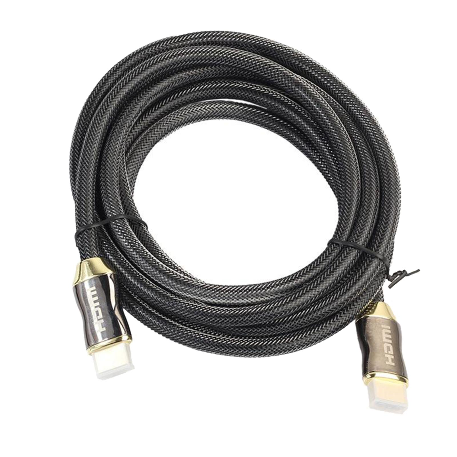 4K HDMI Cable | High Speed, Braided & Gold Connectors, 4K 60Hz, Ultra HD, 2K, Compatible | for PS5, Monitor, Laptop & More