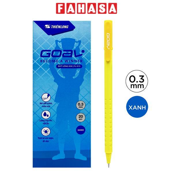 Hộp 20 Bút Lông Kim Goal 0.5 mm - Thiên Long FL-015 - Mực Xanh - Thân Màu Vàng