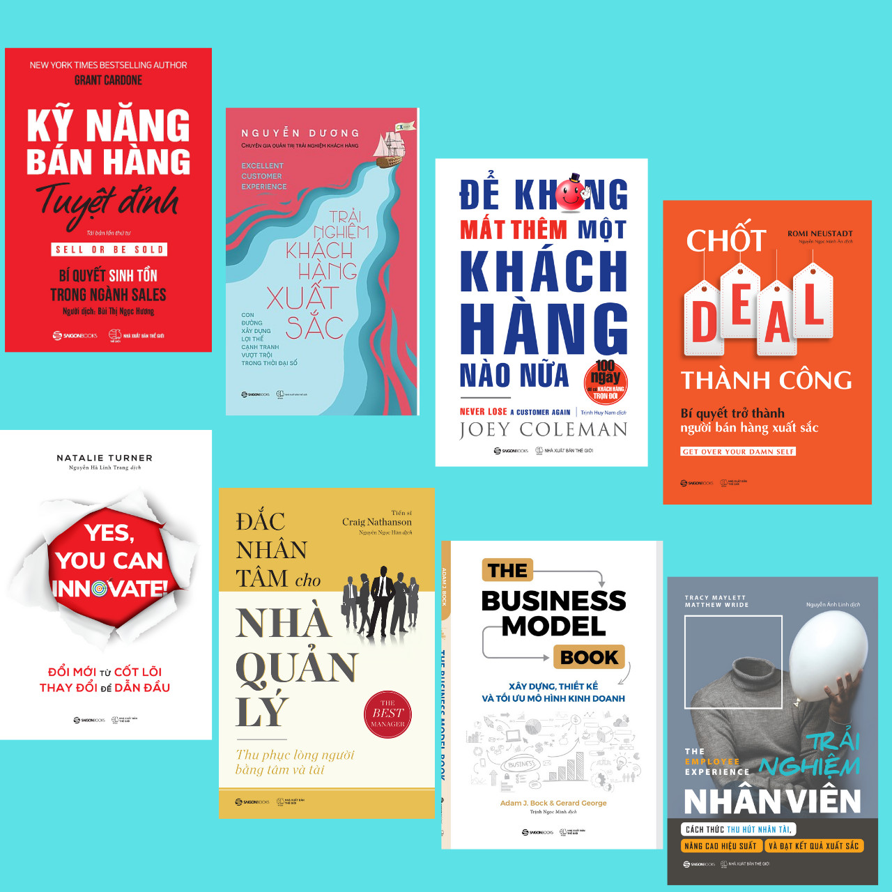 SÁCH - Kỹ năng bán hàng tuyệt đỉnh,Trải nghiệm nhân viên,Trải nghiệm khách hàng, Đổi mới cốt lõi, Để không mất khách hàng,Chốt Deal, The Business,Đắc nhân tâm