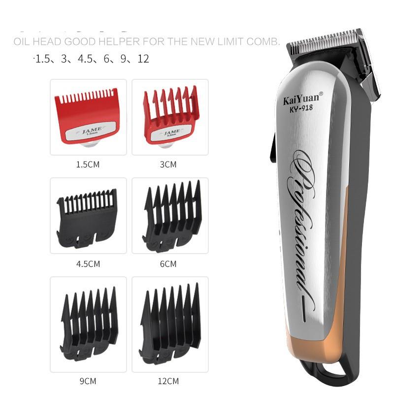 Tông Đơ Cắt Tóc Barber Lưỡi Kép Chuyên Fade Kai Yuan KY-918