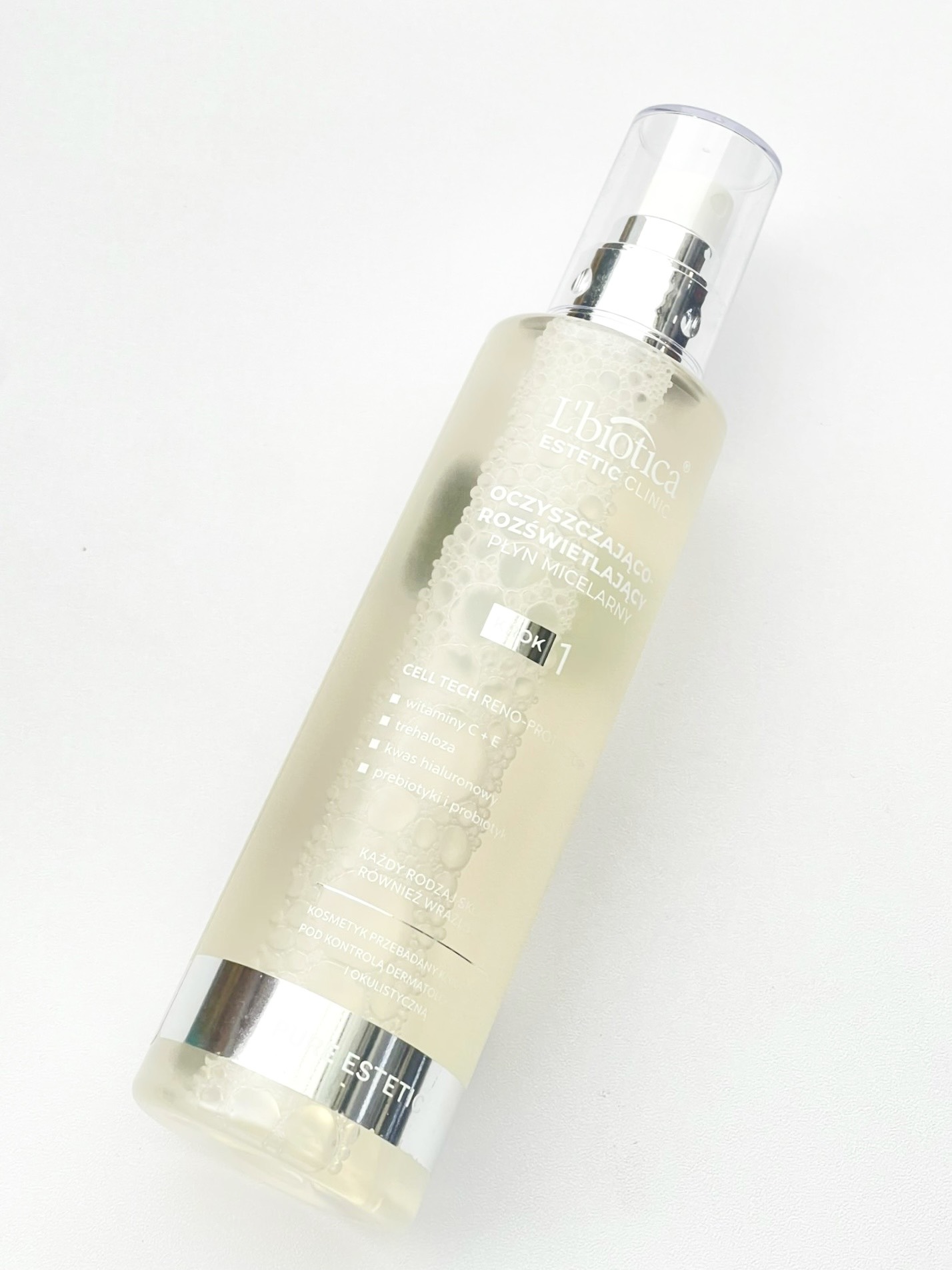 Nước tẩy trang L'biotica Estetic Clinic Pure Estetic cleansing and brightening micellar liquid