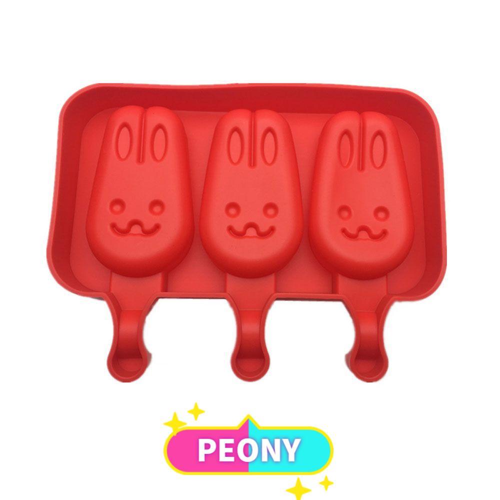 PEONY Kitchen Ice Cream Silicone Mold Chocolate Popsicle Mould Tray Rabbit Shape Cake Decorating Tools DIY Frozen Mould Jelly Home Ice Lolly Maker