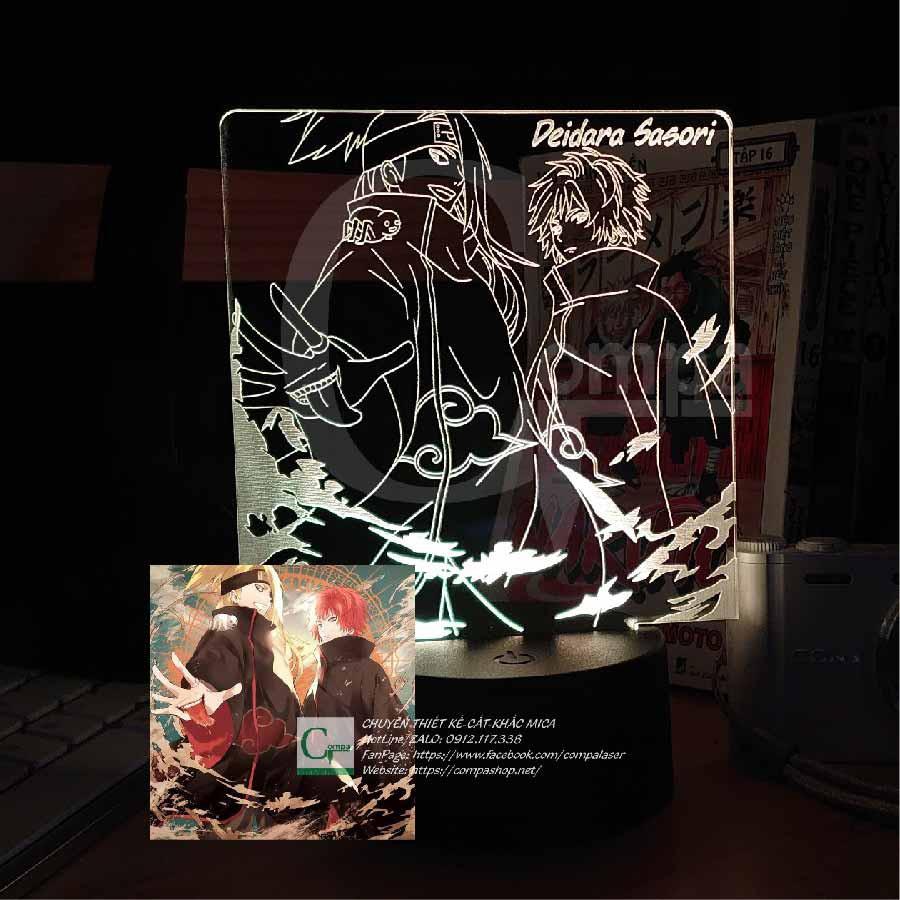 Đèn Ngủ ANIME LED 3D Naruto Sasori x Deidara ANAR9902 16 màu tùy chỉnh