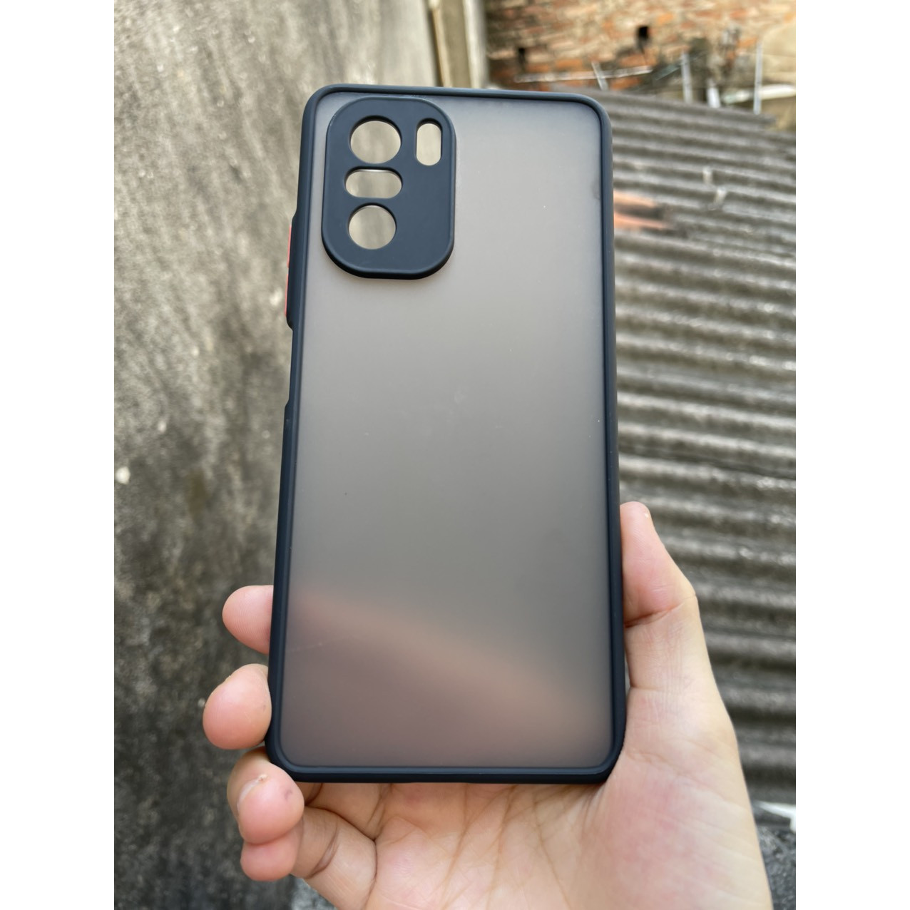 Ốp lưng cho Xiaomi Redmi K40, K40 Pro, Poco F3 nhám viền màu che camera