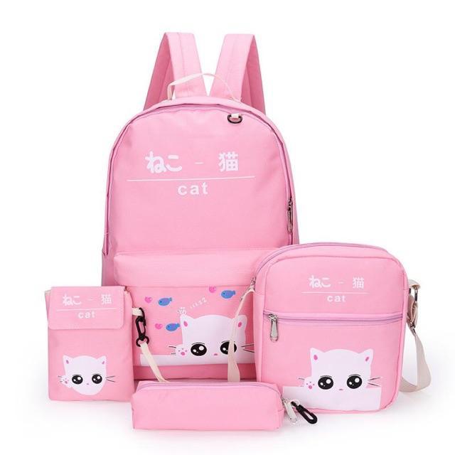 Balo Set 4 Món - Cat Mèo Nằm