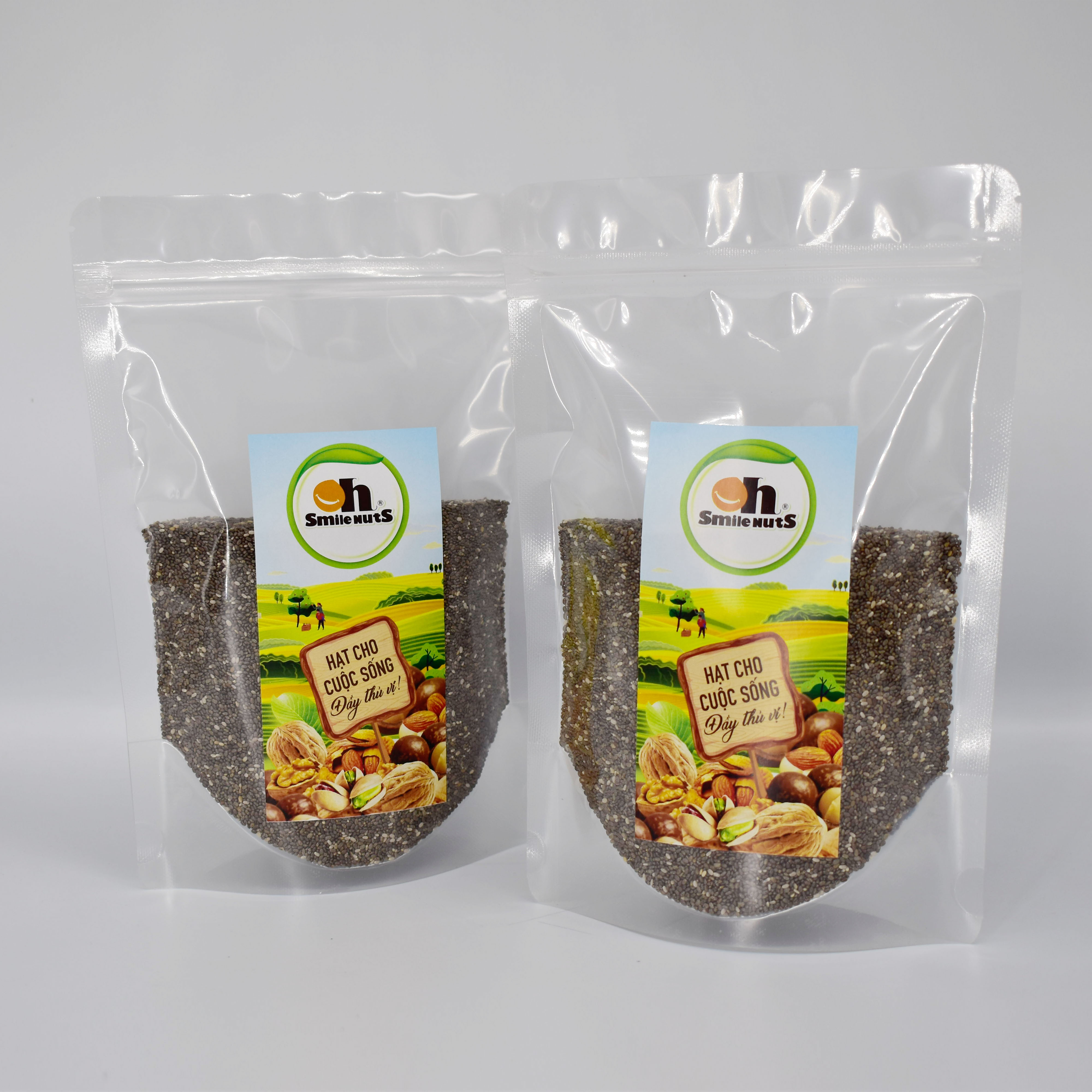 Hạt Chia Đen Hữu cơ SMILENUTS túi 250g - Hạt chia Organic nhập khẩu Peru (Nam Mỹ)