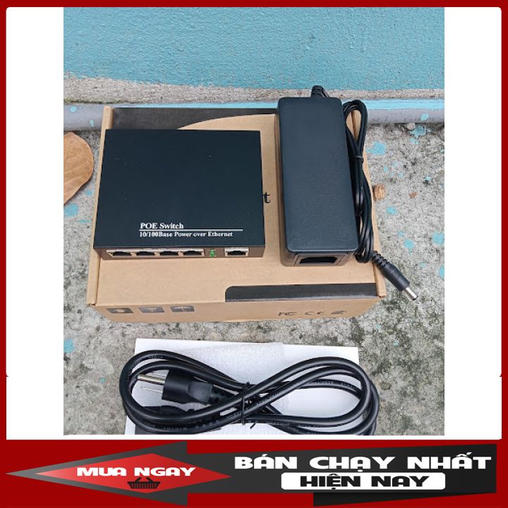 Bộ chia mạng 5 cổng hỗ trợ cho camera IP Poe