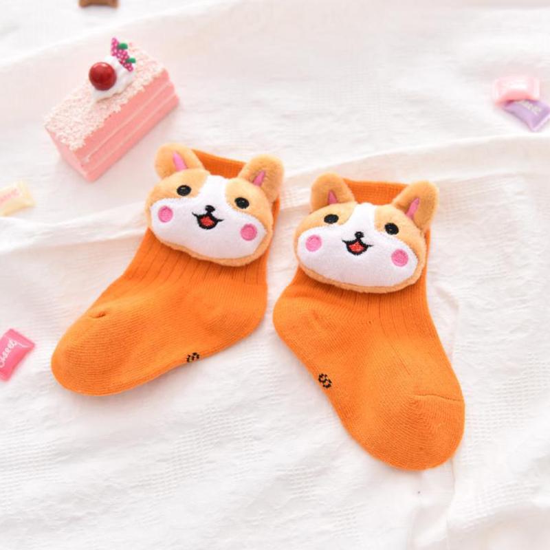 Vớ Cotton Cổ Trung Họa Tiết Hoạt Hình Xinh Xắn Cho Bé
