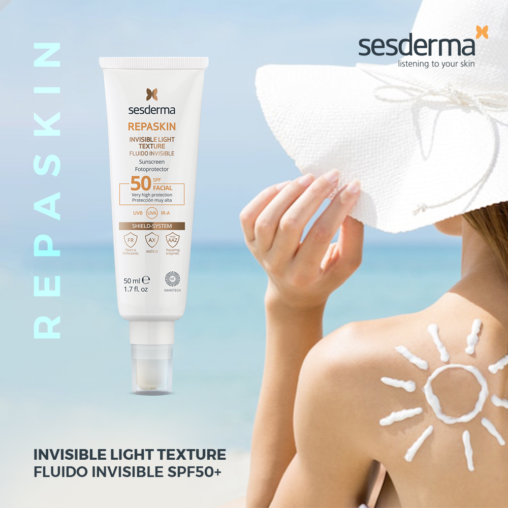 Sữa chống nắng cho da khô và da hỗn hợp Sesderma Repaskin Invisible Light SPF50 50ml