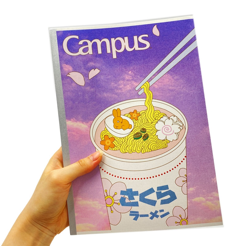 Vở B5 200 Trang Campus Kawaii - Kẻ Ngang Có Chấm - Mẫu 1 - Màu Tím