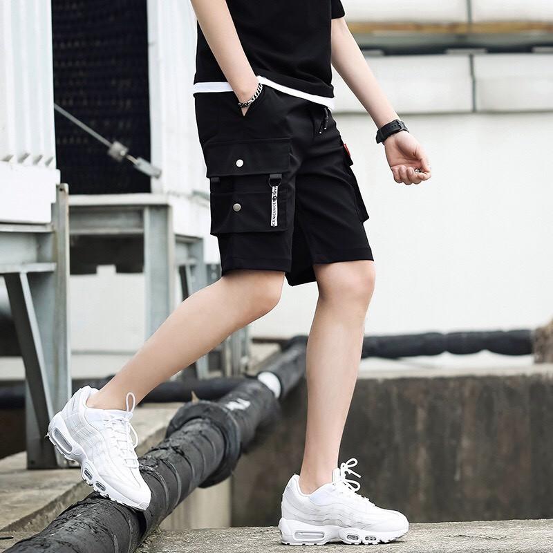 quần short kaki túi hộp chất unisex