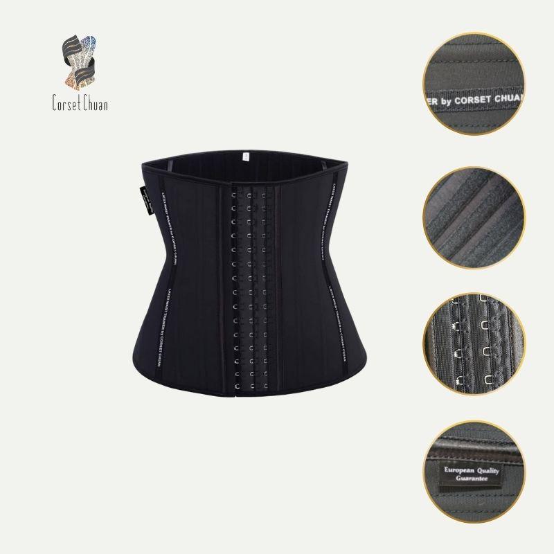 Đai Nịt Bụng Latex Corset Chuẩn Chính Hãng Hy Lạp (Màu đen) -Tặng ngay 1 áo liner 100k