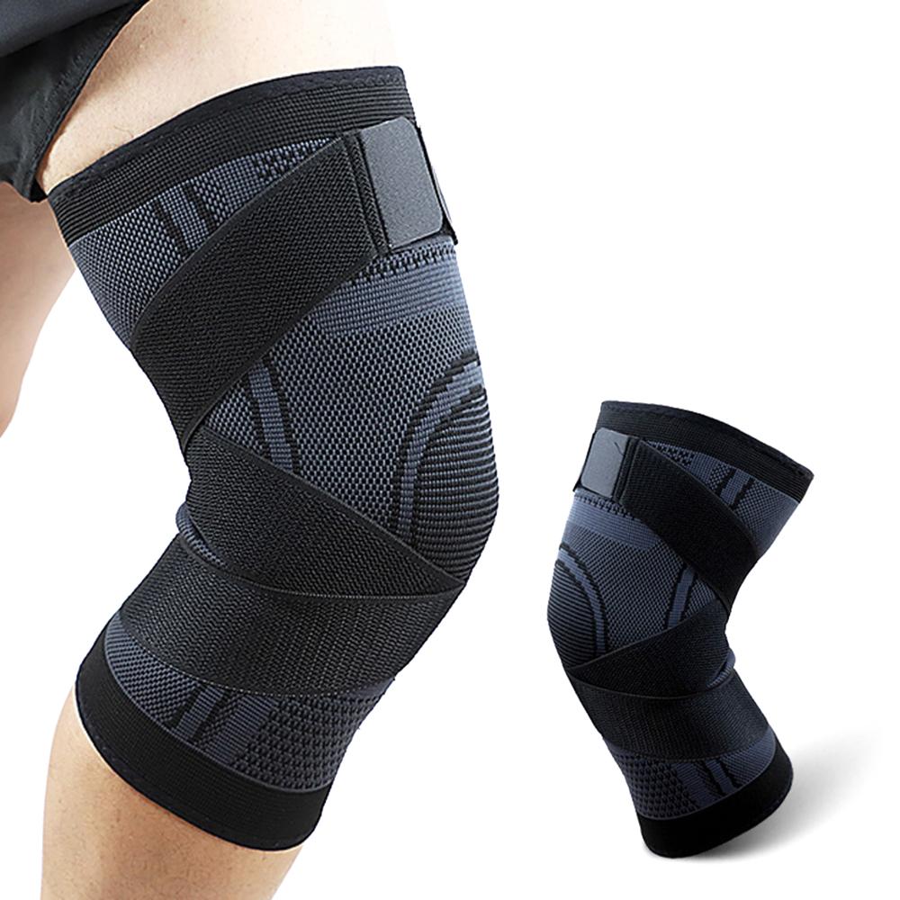 1pc Sports Knee Pad Breathable Adjustable Knee Support Brace Kneecap Protector for Running Cycling Basketball Volleyball Workout