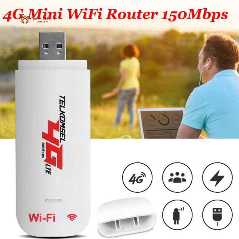 USB Phát Wifi 4G LTE Từ Sim điện thoại - Tích Hợp 3 In 1