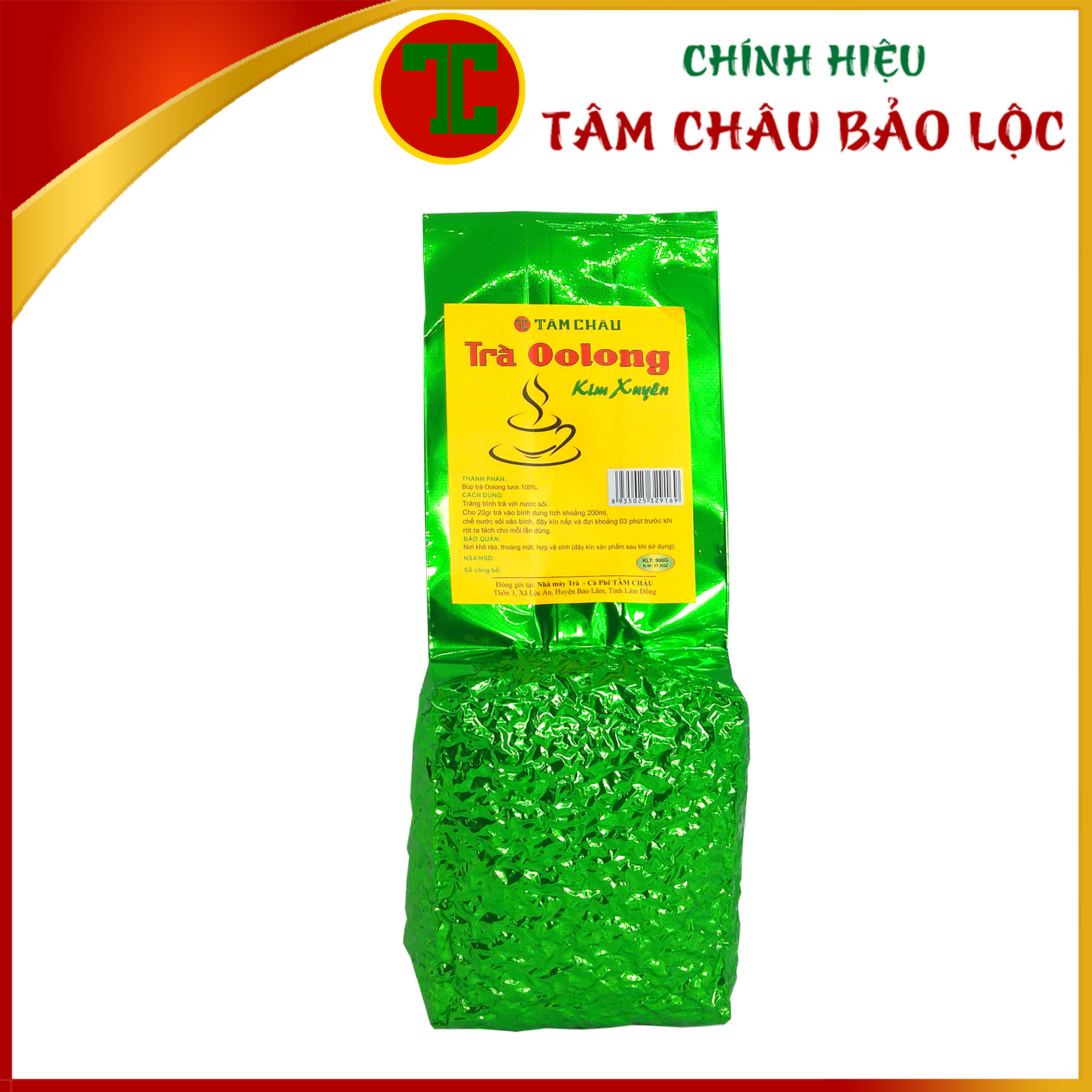 [TÂM CHÂU] Trà Oolong Kim Xuyên Bao Nhôm 500Gr