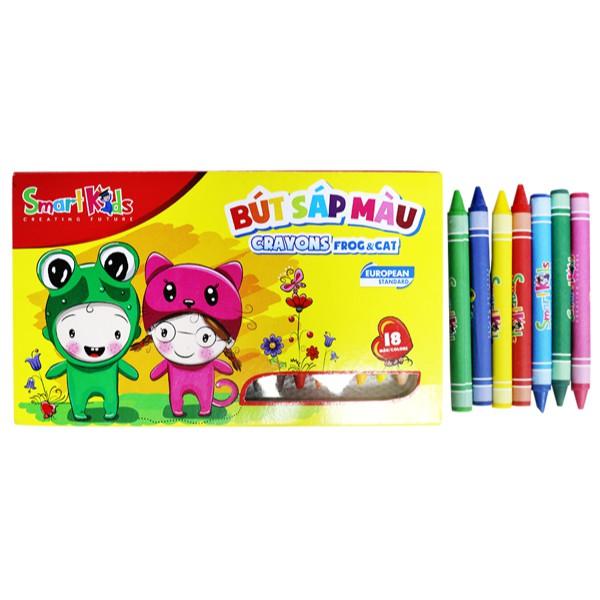 Sáp màu Smartkids FROG và CAT khay nhựa