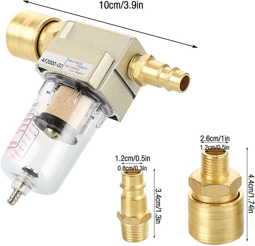 Lọc Khí Nén, Lọc Nước Khí Nén 1/4, Lọc Nước Tách Dầu Kết Nối Nhanh Cho Lọc Máy Nén